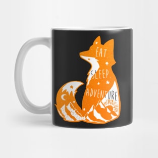 Fjallraven - fox of adventure eat and sleep black Mug